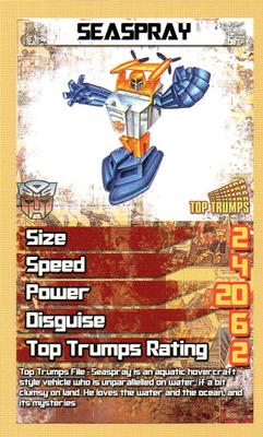 2014 Top Trumps Transformers Celebrating 30 Years #NNO Seaspray Front