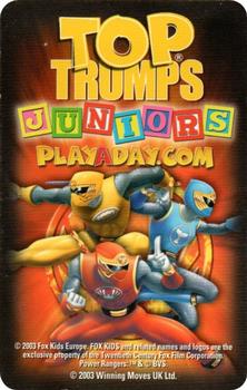 2004 Top Trumps Juniors Power Rangers Ninja Storm #NNO Hawk Zord Back
