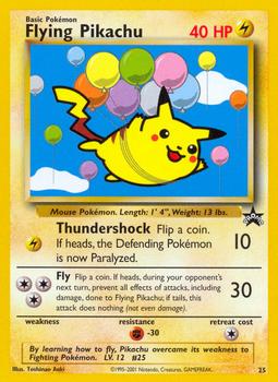 1999-03 Pokemon Wizards Black Star Promos #25 Flying Pikachu Front