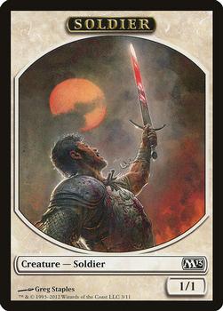 2012 Magic the Gathering 2013 Core Set - Tokens #3/11 Soldier Front