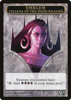 2012 Magic the Gathering 2013 Core Set - Tokens #11/11 Emblem – Liliana  Of The Dark Realms Front