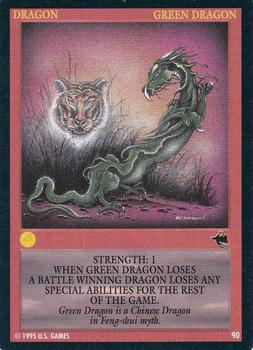 1995 U.S. Games Wyvern Phoenix #90 Green Dragon Front