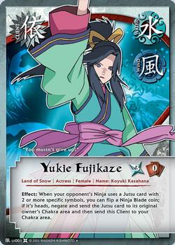 2008 Naruto Series 9: The Chosen #TCC-US001 Yukie Fujikaze Front