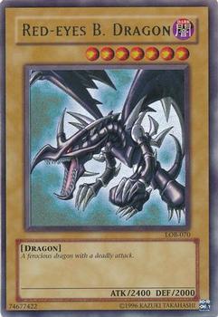 2002 Yu-Gi-Oh! Legend of Blue Eyes White Dragon North American English #LOB-070 Red-Eyes B. Dragon Front