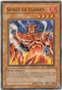 2003 Yu-Gi-Oh! Labyrinth of Nightmare #LON-067 Spirit of Flames Front