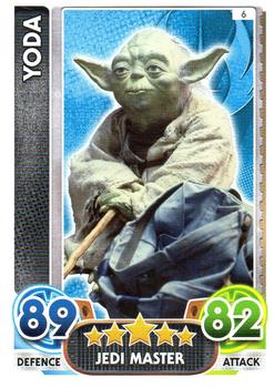 2016 Topps Force Attax Star Wars The Force Awakens #6 Yoda Front