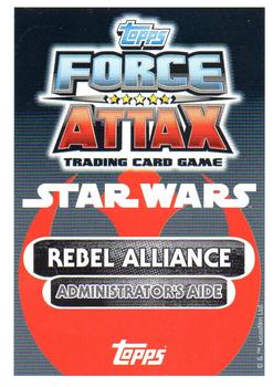 2016 Topps Force Attax Star Wars The Force Awakens #11 Lobot Back