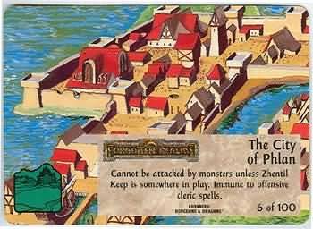 1996 TSR Spellfire Master the Magic - Runes & Ruins #6 City of Phlan, The Front