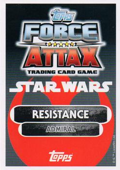 2016 Topps Star Wars Force Attax Extra The Force Awakens #9 Admiral Statura Back