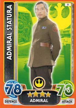 2016 Topps Star Wars Force Attax Extra The Force Awakens #9 Admiral Statura Front