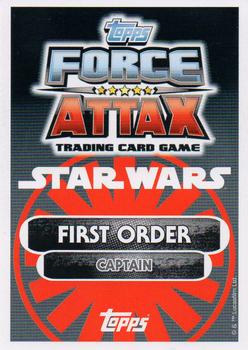 2016 Topps Star Wars Force Attax Extra The Force Awakens #32 Captain Phasma Back