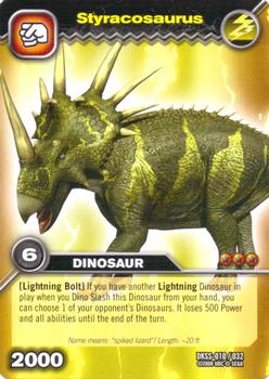 2008 Upper Deck Dinosaur King Starter Set #10 Styracosaurus Front