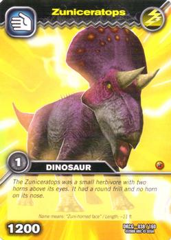 2009 Upper Deck Dinosaur King Card Game #38 Zuniceratops Front