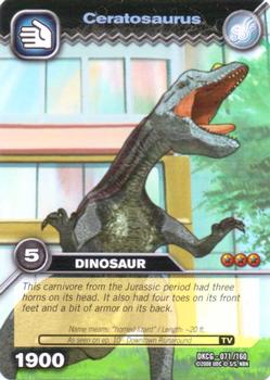 2009 Upper Deck Dinosaur King Card Game #71 Ceratosaurus Front