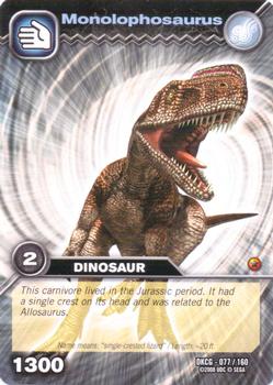 2009 Upper Deck Dinosaur King Card Game #77 Monolophosaurus Front