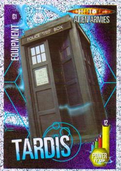2009 Panini Doctor Who Alien Armies - Glitter Foil #G1 TARDIS Front