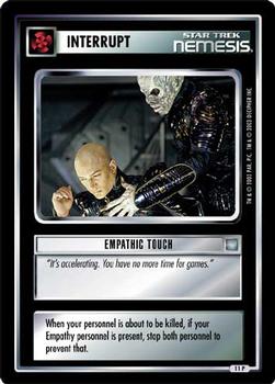2003 Decipher Star Trek All Good Things #11P Empathic Touch Front
