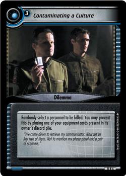 2006 Decipher Star Trek 2nd Edition Captain's Log Expansion #6 Contaminating a Culture Front