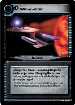 2006 Decipher Star Trek 2nd Edition Captain's Log Expansion #7 Difficult Rescue Front