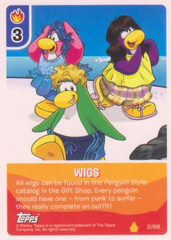 2009 Topps Club Penguin Card-Jitsu Fire #2 Wigs Front