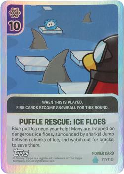 2010 Topps Club Penguin Card-Jitsu Water #77 Puffle Rescue:Ice Floes Front