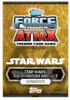 2017 Topps Star Wars Force Attax Universe #18 Nute Gunray Back