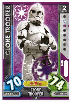2017 Topps Star Wars Force Attax Universe #53 Clone Trooper Front