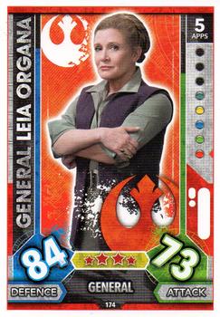 2017 Topps Star Wars Force Attax Universe #174 General Leia Organa Front