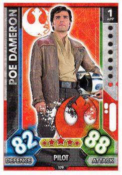 2017 Topps Star Wars Force Attax Universe #179 Poe Dameron Front