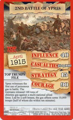 2015 Top Trumps WW1 Top 30 Moments #NNO 2nd battle of Ypres Front