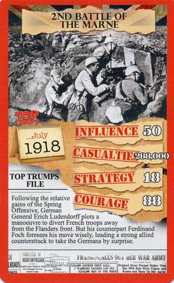 2015 Top Trumps WW1 Top 30 Moments #NNO 2nd battle of the Marne Front