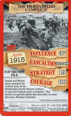 2015 Top Trumps WW1 Top 30 Moments #NNO The Dardanelles campaign Front