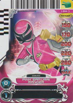 2013 Bandai Power Rangers Series 1 Rise of Heroes #1-014 Pink Samurai Ranger Front