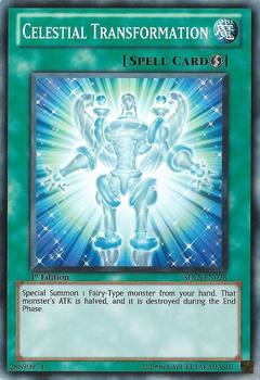 2011 Yu-Gi-Oh! Lost Sanctuary English 1st Edition #SDLS-EN028 Celstial Transformation Front