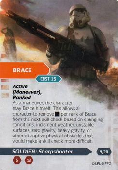 2014 Fantasy Flight Games Star Wars Age of Rebellion Specialization Deck Soldier Sharpshooter #9 Brace Front