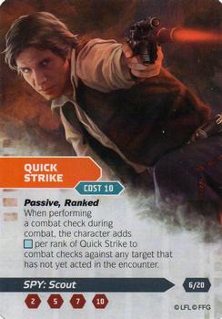2014 Fantasy Flight Games Star Wars Age of Rebellion Specialization Deck Spy Scout #6 Quick Strike Front