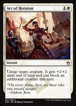 2018 Magic the Gathering Masters 25 #1 Act of Heroism Front