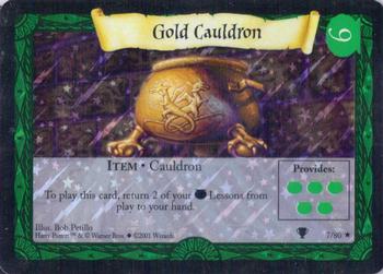 2001 Wizards Harry Potter Quidditch Cup TCG - Holofoil #7 Gold Cauldron Front