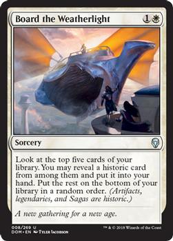 2018 Magic the Gathering Dominaria #8 Board the Weatherlight Front