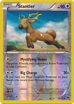 2016 Pokemon XY BREAKpoint - Reverse-Holos #91/122 Stantler Front