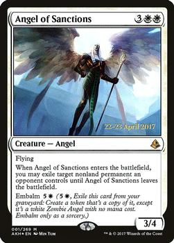 2017 Magic the Gathering Amonkhet - Prerelease Promos #1 Angel of Sanctions Front