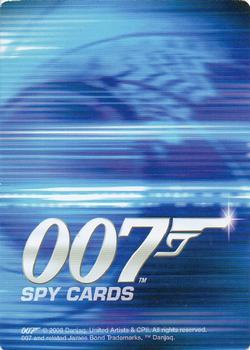 2008 007 Spy Cards #190 Gustav Graves Back