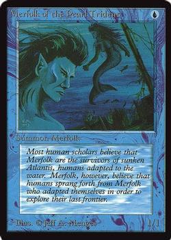 1993 Magic the Gathering Collectors’ Edition #NNO Merfolk of the Pearl Trident Front
