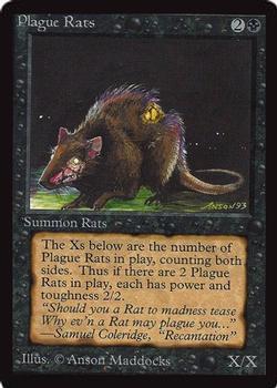 1993 Magic the Gathering Collectors’ Edition #NNO Plague Rats Front