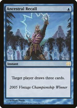 2005 Magic the Gathering Miscellaneous Promos 2005 #1 Ancestral Recall Front