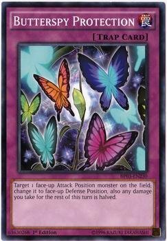 2014 Yu-Gi-Oh! Battle Pack 3: Monster League English 1st Edition - Shatterfoil Rare #BP03-EN230 Butterspy Protection Front