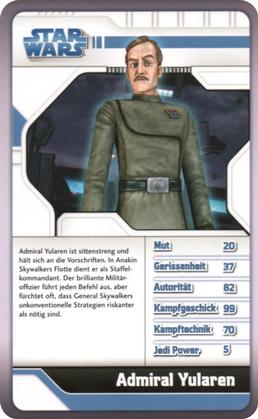 2016 Top Trumps Star Wars The Clone Wars (German) #NNO Admiral Yularen Front