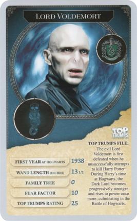 2019 Top Trumps Harry Potter 30 Witches & Wizards #NNO Lord Voldemort Front