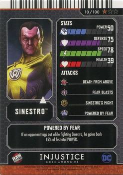 2017 Raw Thrills Injustice Gods Among Us Series 1 - Foil #10 Sinestro Back