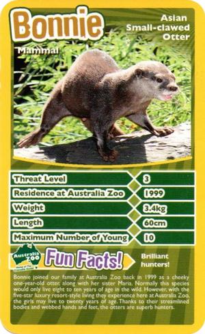 2007 Top Trumps Australia Zoo 30 of the Zoo's Wildest Animals #NNO Bonnie : Asian Small-clawed Otter Front
